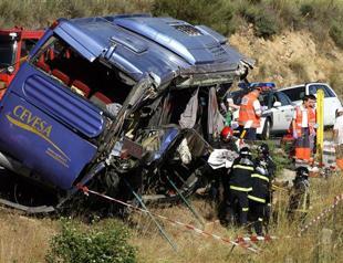 Spain bus crash kills nine