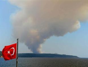 Fire breaks out in Çanakkale forest, near Gelibolu National Park
