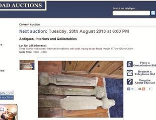 Sale of Ottoman gravestones stopped