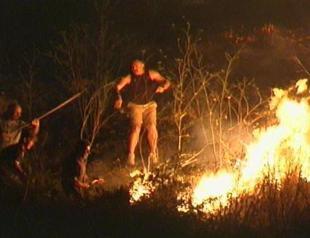 Guests continue party after extinguishing forest fire in Turkeys Balıkesir