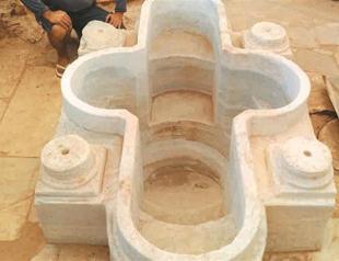 Glass cage to preserve Virgin Mary’s baptismal font in Turkeys Balıkesir