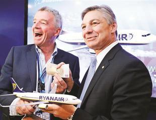 Ryanair profits fall as operating costs