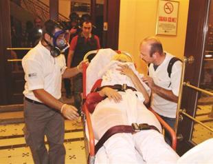 Protesters get first aid in Istanbuls Opera House turned into infirmary