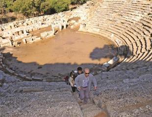 Imperial Temple in Stratonikeia ancient city being restored