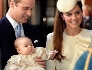 Chubby Prince George shown off at royal christening