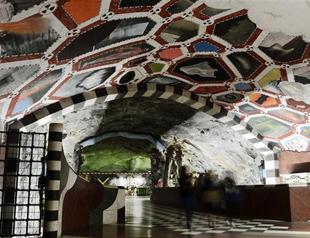 Art goes underground for Stockholm commuters