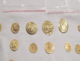 Historic coins seized in a minibus in Istanbul