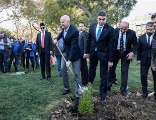 Papandreou visits Istanbuls Gezi Park, plants tree