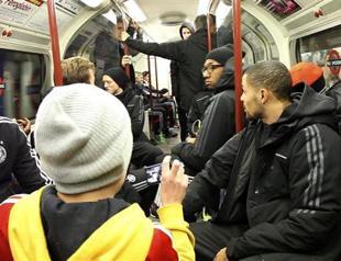 Going Underground, German national football team take the tube