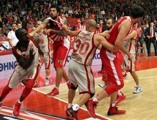 Galatasaray and Olympiacos handed suspensions and fines for brawl in Euroleague game