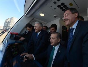PM Erdoğan attends test drive of overdue Ankara metro line