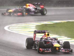 Vettel ends season on record high in Brazil