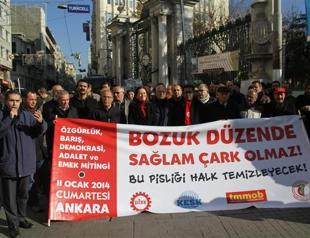 Turkish unions to march in Ankara to denounce corruption allegations