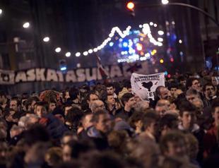 Basque protesters rally in support of ETA prisoners