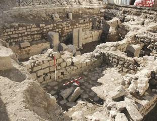 Tomb and mosque on church remains