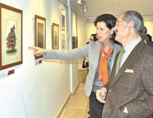 Aydın Doğan cartoon exhibit in Eskişehir