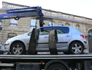 Man drives into French presidential palace grill in protest