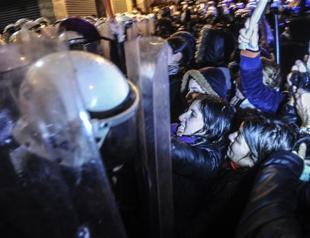 Police close Gezi Park during Womens Day demonstrations in Istanbul