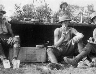 Biscuit crumbs in trenches