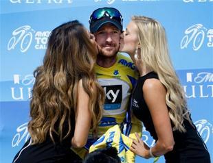 Wiggins storms time trial for California lead