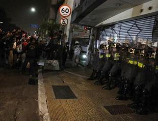 Protests, strikes hit Brazil 28 days from World Cup