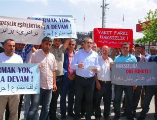 Turkish transporters demonstrate against Iranian fuel sub-charges and taxes