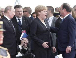 Hollande, Merkel call on Putin to promote resumption of Ukraine talks