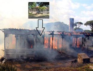 VIDEO: Fire burns down Ottoman mansion bought by implicated businessman