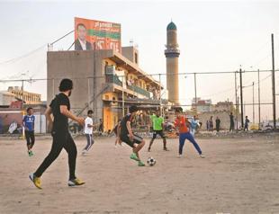 Football pitches emerge as new battlegrounds for control of Iraq