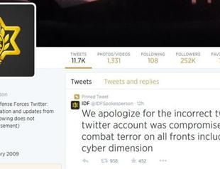 Hackers take over Israel army Twitter account