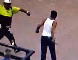 VIDEO: Turkish motorcycle rider runs amok after police fine