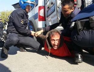 Police detain union members in protest against labor accidents