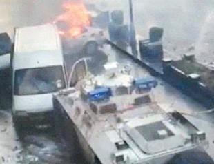 Two Turkish officers suspended for pushing cars into flames during anti-ISIL protests in Van