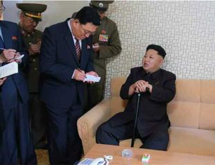 North Koreas Kim Jong-Un reappears with walking stick