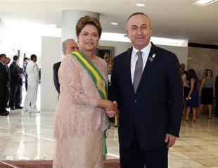 Turkish FM Çavuşoğlu meets with 17 foreign officials during Brazilian presidents inauguration