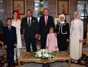 President Erdoğan, Moroccan king meet in Istanbul with families