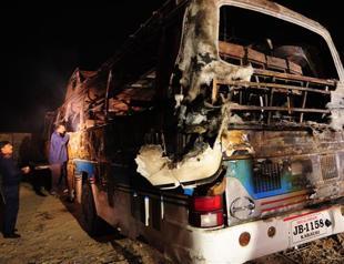 At least 57 people killed in fiery Pakistan bus-tanker crash