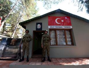 Remains from Süleyman Şah tomb placed temporarily in southeastern Turkey