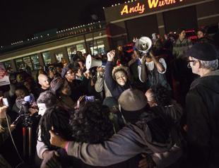 US race protest city on edge again after police shot