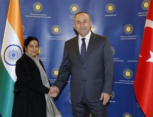 Turkish foreign minister discusses ties with Indian counterpart