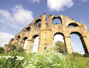 The remarkable Aspendos aqueducts draw tourists