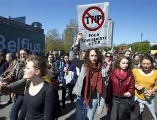 Thousands march in Europe against US-EU free trade pact