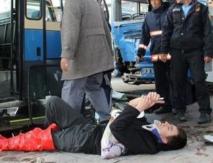 Turkish man survives crash, takes selfie on ground