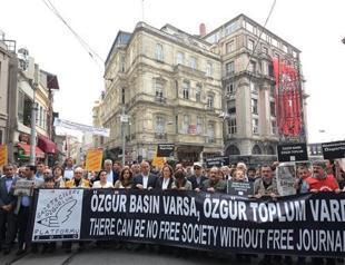 Journalists march ‘to stand up for journalism’ on World Press Freedom Day