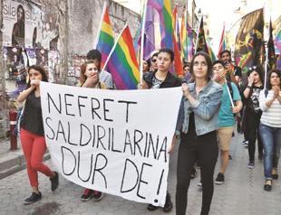 LGBTI protest against hate crimes in Turkey’s Aegean province