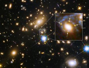 Astronomers view four images of a supernova, in a first