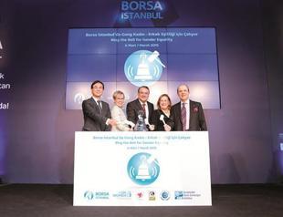 Opening bell of Istanbul Stock Exchange rings for gender equality