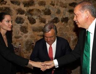 Erdoğan meets with Angelina Jolie, UN refugee chief