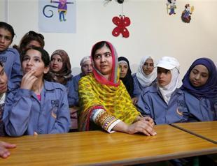 Nobel winner Malala opens school for Syrian refugees