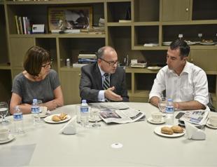 Euro Green leaders visit daily Hürriyet in solidarity after attacks